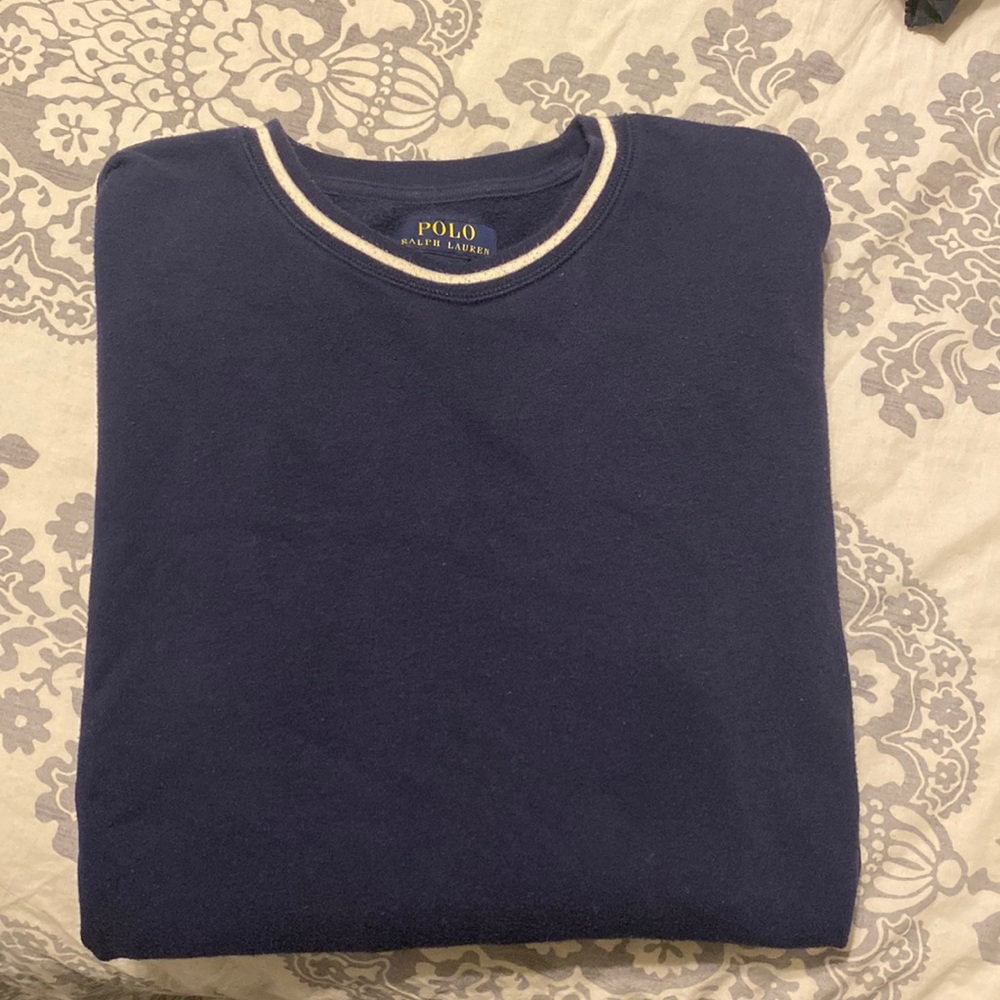 Polo Ralph Lauren navy long sleeve shirt. Worn
